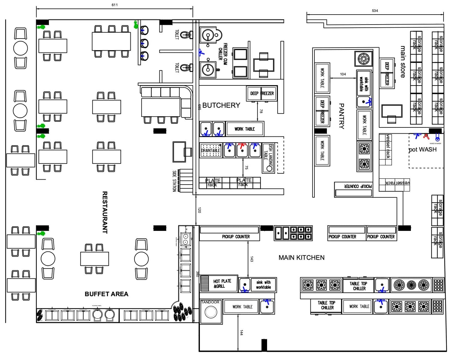 Commercial kitchen design